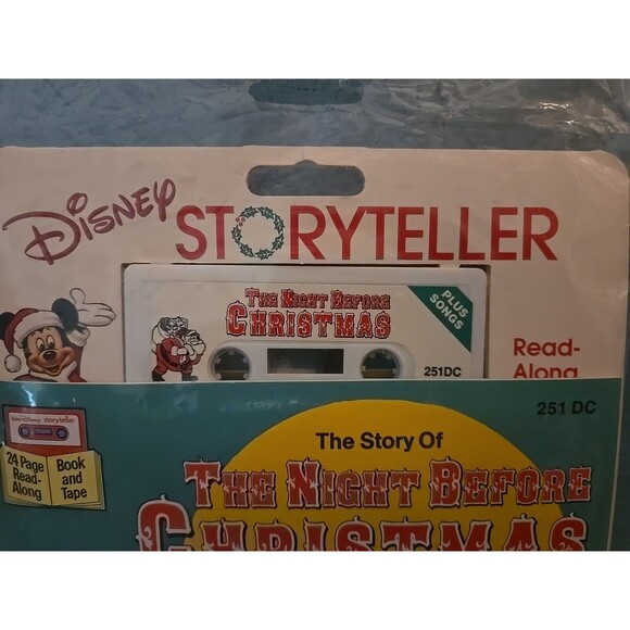 1970 SEALED Vintage Disney STORYTELLER The Night Before Christmas BOOK/TAPE Set - Picture 7 of 9